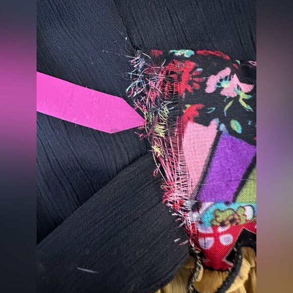 Lulumari Size S Colorful Patchwork Boho Women's Dress - Picture 7 of 11